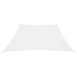 vidaXL Toldo de vela trapezoidal de tela oxford blanco 3/5x4 m