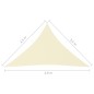 vidaXL Toldo de vela triangular tela Oxford color crema 3,5x3,5x4,9 m vidaXL Toldo de vela triangular tela Oxford color crema 3,5x3,5x4,9 m