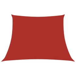 vidaXL Toldo de vela HDPE rojo 160 g/m² 3/4x2 m