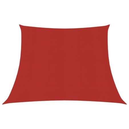 vidaXL Toldo de vela HDPE rojo 160 g/m² 3/4x2 m