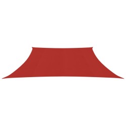 vidaXL Toldo de vela HDPE rojo 160 g/m² 3/4x2 m