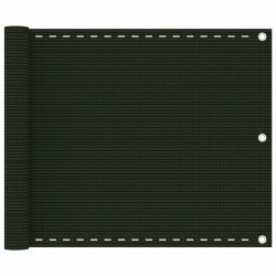 vidaXL Toldo para balcón HDPE verde oscuro 75x500 cm 