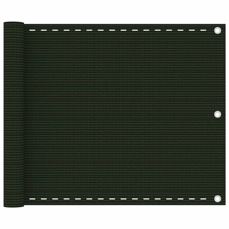 vidaXL Toldo para balcón HDPE verde oscuro 75x500 cm vidaXL Toldo para balcón HDPE verde oscuro 75x500 cm