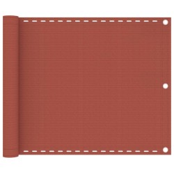 vidaXL Toldo para balcón HDPE terracota 75x600 cm