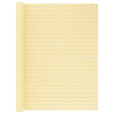 vidaXL Toldo para balcón HDPE beige 120x500 cm 