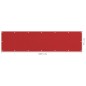 vidaXL Toldo para balcón HDPE rojo 75x300 cm 