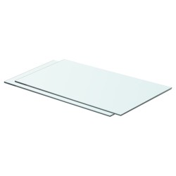 vidaXL Estantes 2 unidades panel de vidrio transparente 60x30 cm