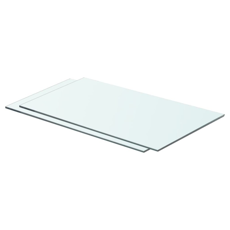 vidaXL Estantes 2 unidades panel de vidrio transparente 60x30 cm vidaXL Estantes 2 unidades panel de vidrio transparente 60x30 cm