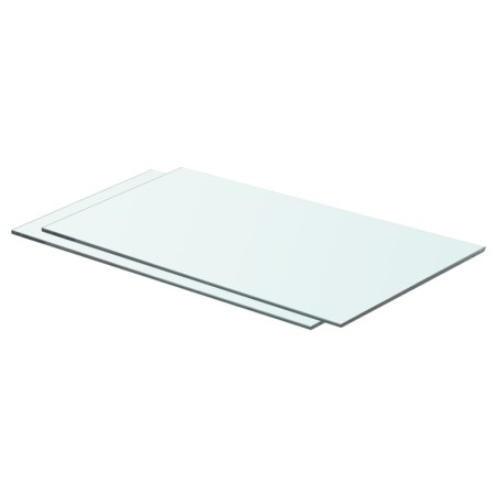 vidaXL Estantes 2 unidades panel de vidrio transparente 60x30 cm