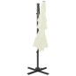 vidaXL Sombrilla de 4 niveles con poste aluminio arena 250x250 cm