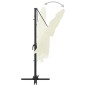 vidaXL Sombrilla de 4 niveles con poste aluminio arena 250x250 cm