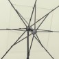 vidaXL Sombrilla de 4 niveles con poste aluminio arena 250x250 cm