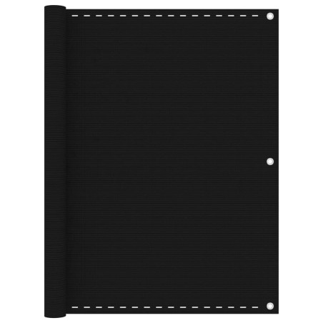vidaXL Toldo para balcón HDPE negro 120x500 cm