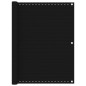 vidaXL Toldo para balcón HDPE negro 120x500 cm