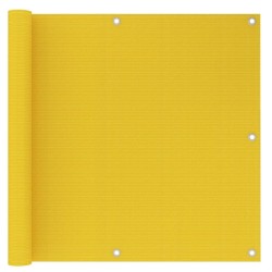 vidaXL Toldo para balcón HDPE amarillo 90x500 cm