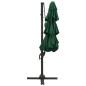 vidaXL Sombrilla de 4 niveles con poste de aluminio verde 3x3 m vidaXL Sombrilla de 4 niveles con poste de aluminio verde 3x3 m