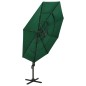 vidaXL Sombrilla de 4 niveles con poste de aluminio verde 3x3 m vidaXL Sombrilla de 4 niveles con poste de aluminio verde 3x3 m