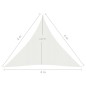 vidaXL Toldo de vela blanco HDPE 160 g/m² 4x4x4 m vidaXL Toldo de vela blanco HDPE 160 g/m² 4x4x4 m