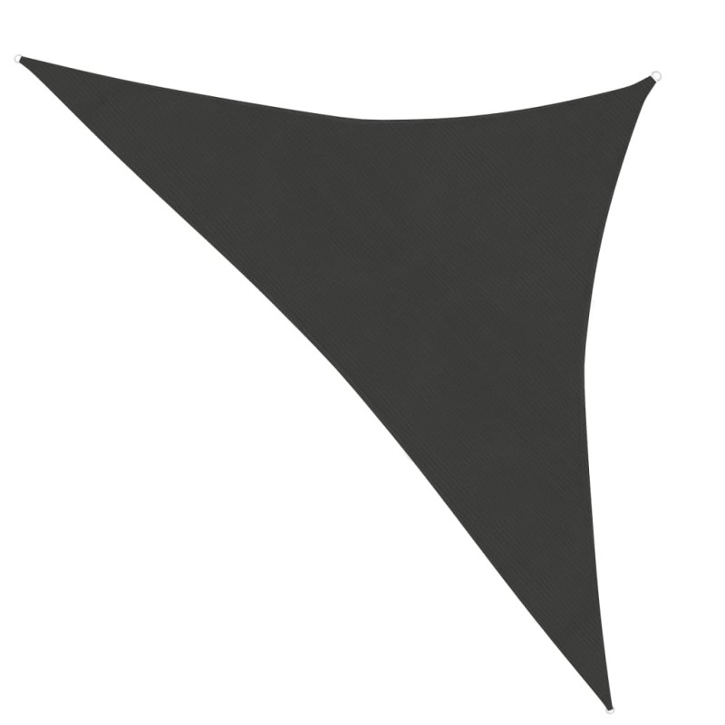 vidaXL Toldo de vela gris antracita HDPE 160 g/m² 3,5x3,5x4,9 m