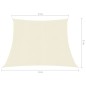 vidaXL Toldo de vela HDPE crema 160 g/m² 3/4x2 m vidaXL Toldo de vela HDPE crema 160 g/m² 3/4x2 m