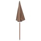 vidaXL Sombrilla con palo de acero gris taupe 240 cm vidaXL Sombrilla con palo de acero gris taupe 240 cm