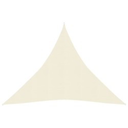 vidaXL Toldo de vela HDPE color crema 160 g/m² 4,5x4,5x4,5 m