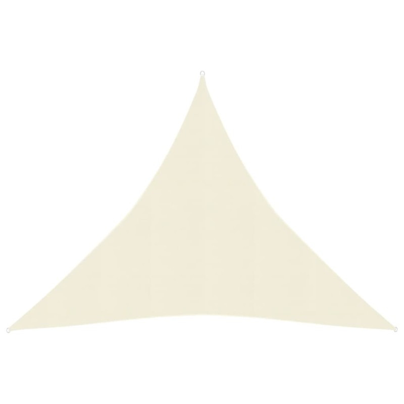 vidaXL Toldo de vela HDPE color crema 160 g/m² 4,5x4,5x4,5 m