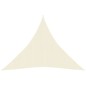 vidaXL Toldo de vela HDPE color crema 160 g/m² 4,5x4,5x4,5 m