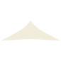 vidaXL Toldo de vela HDPE color crema 160 g/m² 4,5x4,5x4,5 m