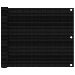 vidaXL Toldo para balcón HDPE negro 75x600 cm