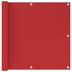 vidaXL Toldo para balcón HDPE rojo 90x500 cm