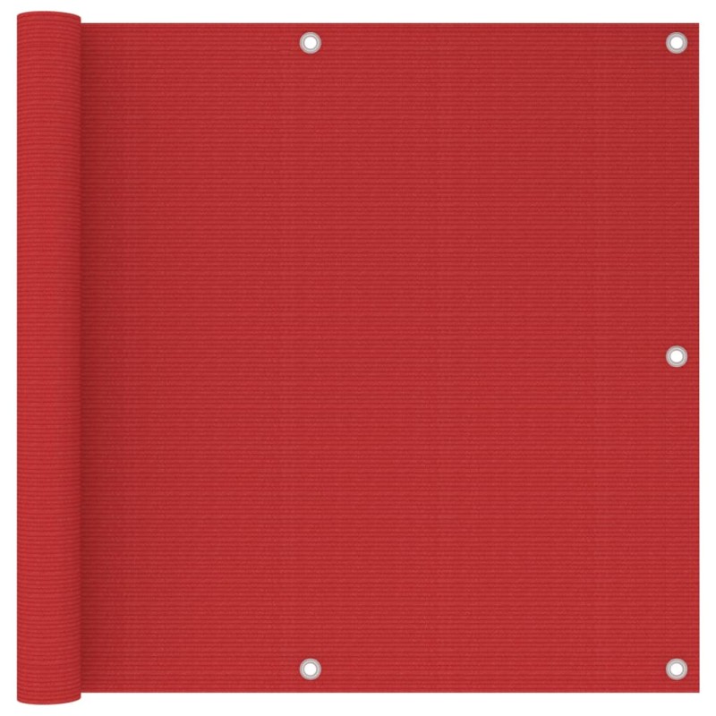 vidaXL Toldo para balcón HDPE rojo 90x500 cm vidaXL Toldo para balcón HDPE rojo 90x500 cm