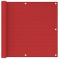 vidaXL Toldo para balcón HDPE rojo 90x500 cm vidaXL Toldo para balcón HDPE rojo 90x500 cm
