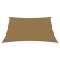 vidaXL Toldo de vela HDPE gris taupe 160 g/m² 3/4x2 m