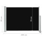 vidaXL Toldo lateral retráctil de jardín negro 80x300 cm vidaXL Toldo lateral retráctil de jardín negro 80x300 cm
