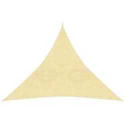 vidaXL Toldo de vela HDPE beige 160 g/m² 4x4x4 m