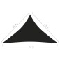 vidaXL Toldo de vela triangular tela Oxford negro 3,5x3,5x4,9 m