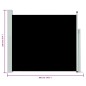 vidaXL Toldo lateral retráctil de jardín negro 100x300 cm vidaXL Toldo lateral retráctil de jardín negro 100x300 cm