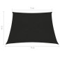 vidaXL Toldo de vela HDPE negro 160 g/m² 3/4x2 m vidaXL Toldo de vela HDPE negro 160 g/m² 3/4x2 m