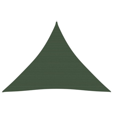 vidaXL Toldo de vela verde oscuro HDPE 160 g/m² 4x4x4 m 