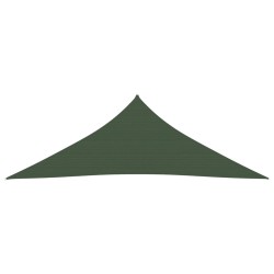 vidaXL Toldo de vela verde oscuro HDPE 160 g/m² 4x4x4 m 