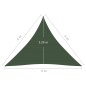 vidaXL Toldo de vela verde oscuro HDPE 160 g/m² 4x4x4 m vidaXL Toldo de vela verde oscuro HDPE 160 g/m² 4x4x4 m