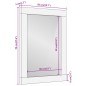 vidaXL Espejo de baño madera maciza mango marrón y cristal 50x70x3 cm vidaXL Espejo de baño madera maciza mango marrón y cristal 50x70x3 cm