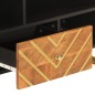 vidaXL Mueble de TV madera maciza mango marrón y negro 100x33,5x46 cm