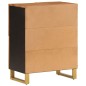vidaXL Mueble auxiliar madera maciza mango marrón/negro 60x33,5x75 cm