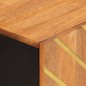 vidaXL Mueble auxiliar madera maciza mango marrón/negro 60x33,5x75 cm
