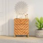 vidaXL Mueble auxiliar madera maciza mango marrón/negro 60x33,5x75 cm vidaXL Mueble auxiliar madera maciza mango marrón/negro 60x33,5x75 cm