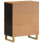 vidaXL Mueble auxiliar madera maciza mango marrón/negro 60x33,5x75 cm vidaXL Mueble auxiliar madera maciza mango marrón/negro 60x33,5x75 cm
