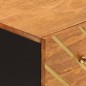 vidaXL Mueble auxiliar madera maciza mango marrón/negro 60x33,5x75 cm vidaXL Mueble auxiliar madera maciza mango marrón/negro 60x33,5x75 cm