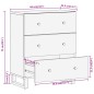 vidaXL Mueble auxiliar madera maciza mango marrón/negro 60x33,5x75 cm vidaXL Mueble auxiliar madera maciza mango marrón/negro 60x33,5x75 cm